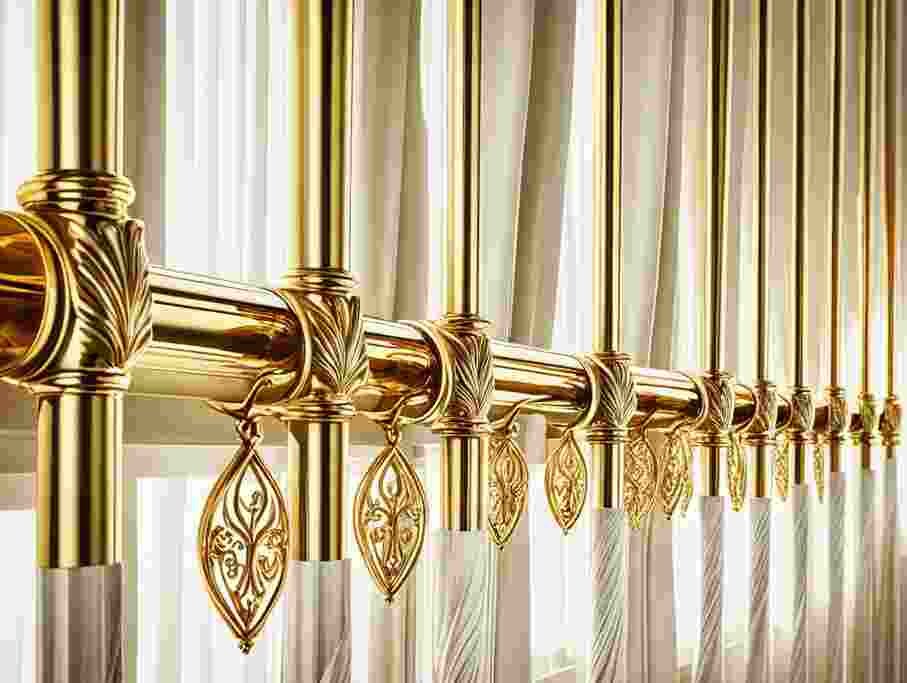 Gold Curtain Rods for Stylish Windows