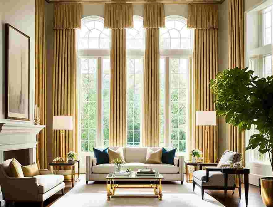 Elegant Gold Curtain Rods for Stylish Windows